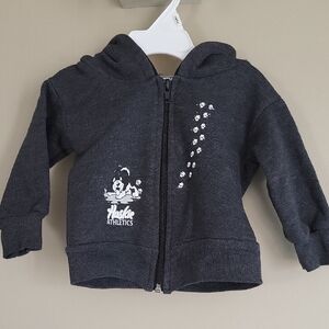 Huskie Athletics charcoal zip up hoodie